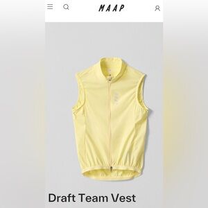 MAAP Men’s Draft Team Cycling Vest, XL Citrus.  Excellent conditions